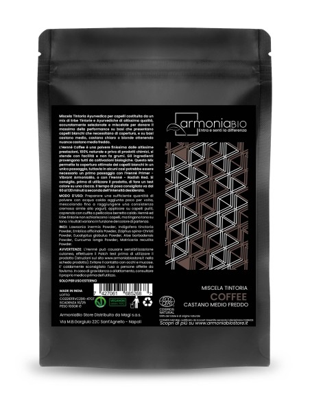 Henné Coffee Castano Medio Freddo Bio- tinta vegetale